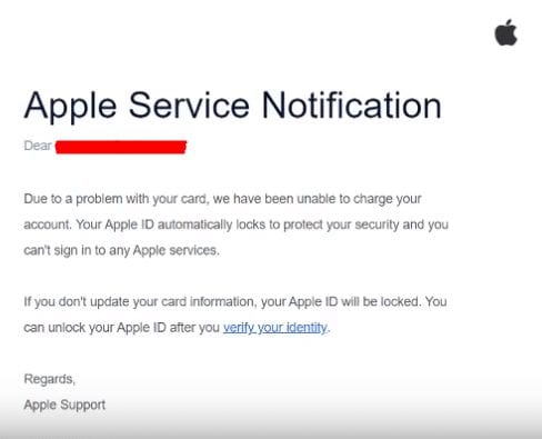 Phishing Attempt Apple
