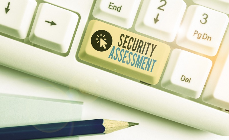 Text "Security Assessment" on a button