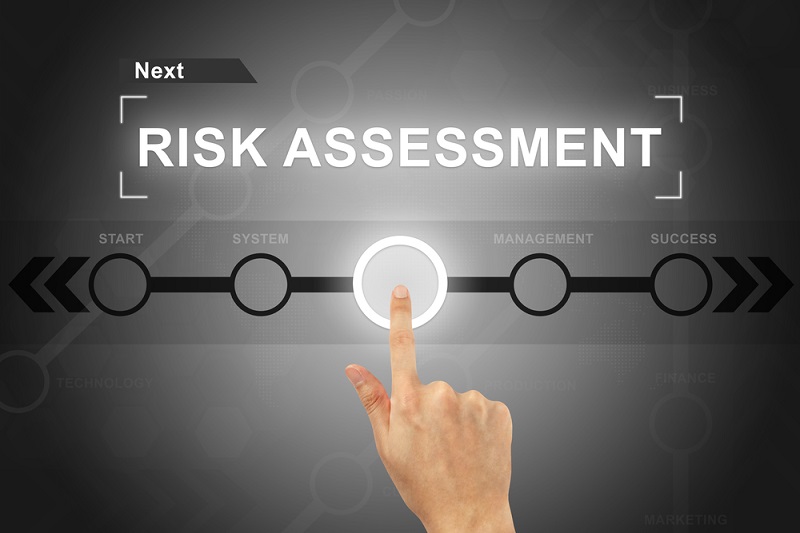 hand clicking risk assessment button 