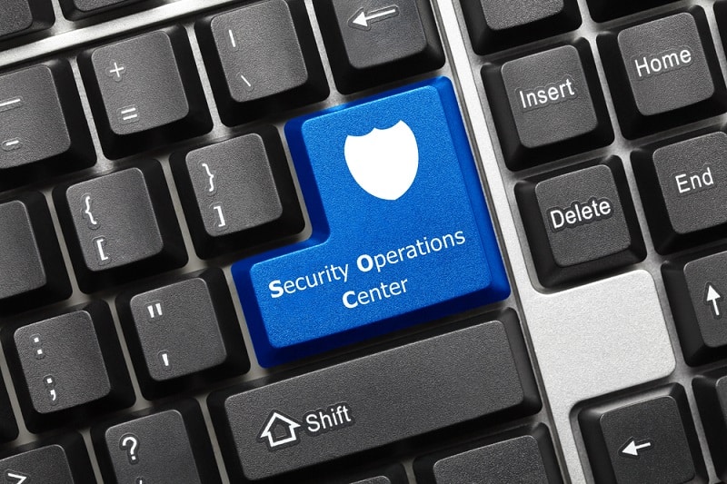 Security Operations Center Blue Button